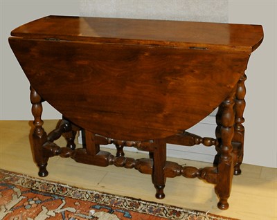 Lot 2186 - William and Mary Oak Gate-Leg Table Height 24...