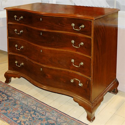 Lot 2180 - Chippendale Mahogany Serpentine Front Chest of...