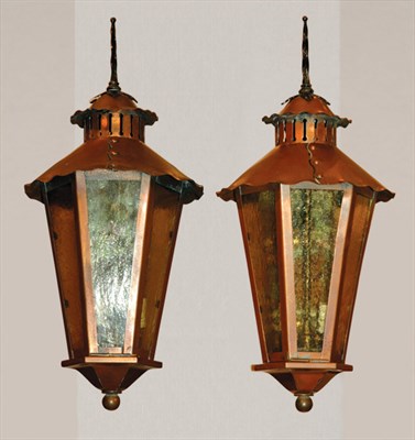 Lot 3160 - Pair of Patinated-Metal and Copper...