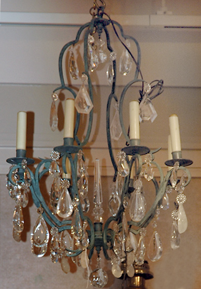 Lot 3387 - Louis XV Style Patinated-Metal, Rock Crystal...