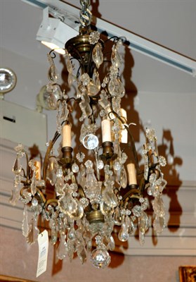 Lot 3395 - Louis XV Style Bronze and Glass Six-Light...