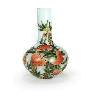 Lot 166 - Chinese Enameled Glass Vase Late 19th century...