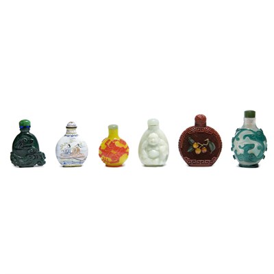 Lot 239 - Group of Six Chinese Snuff Bottles 19th/20th...