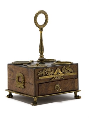 Lot 284 - Empire Gilt-Bronze Mounted Burl Walnut and...