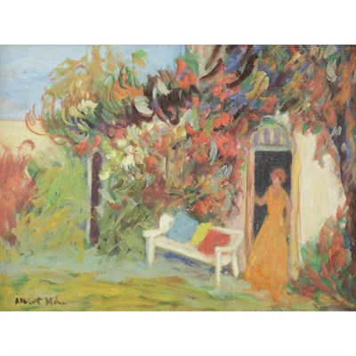 Lot 45 - Albert Mohr American, b. 1918 Women at Garden...