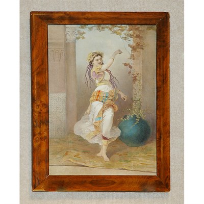 Lot 1368A - Framed Continental Painted Porcelain Plaque Of...