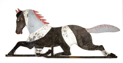 Lot 2339 - Painted Sheet Iron Horse Weathervane 20th...