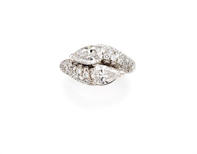 Lot 270 - Diamond Crossover Ring