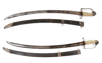 Lot 2266 - AMERICAN SILVER HILTED SHORT SABER Isaac...