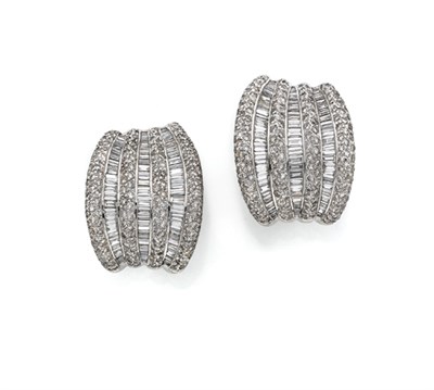 Lot 372 - Pair of Diamond Earrings