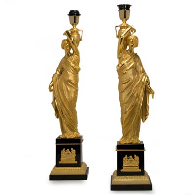 Lot 393 - Pair of Neoclassical Style Gilt-Metal and Gilt-...