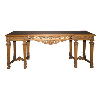 Lot 215A - Louis XVI Style Carved Walnut Console The...