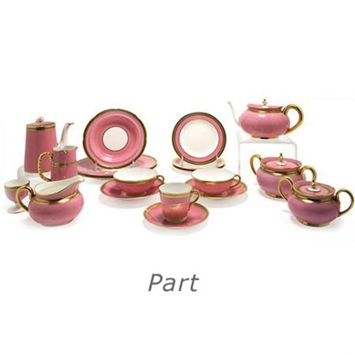 Lot 272 - Cauldon Pink and Gilt Decorated Porcelain...