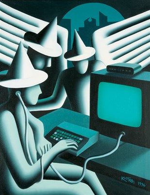 Lot 89 - Mark Kostabi American, b. 1960 Market Wizards,...
