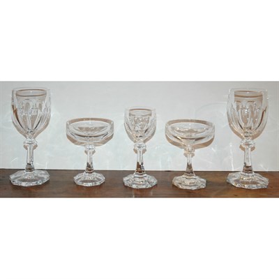 Lot 281 - Set of Cut Colorless Glass Stemware...