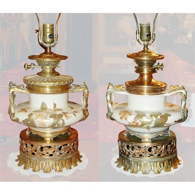 Lot 278 - Companion Pair of Royal Worcester Style...