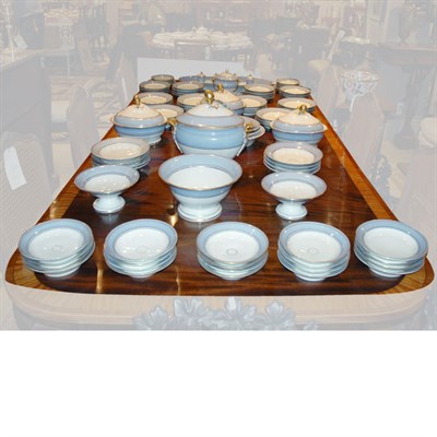 Lot 180 - Continental Blue and Gilt Decorated Porcelain...
