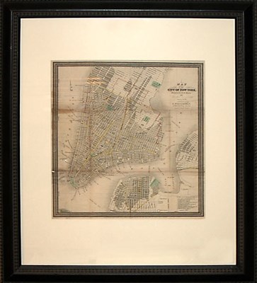 Lot 2079 - David H. Burr MAP OF THE CITY OF NEW YORK Hand-...