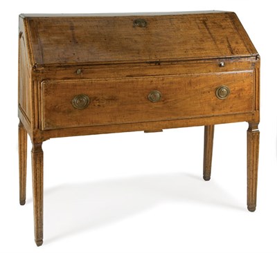 Lot 340 - Italian Neoclassical Walnut Bureau Circa 1800...