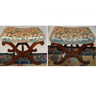 Lot 368 - Pair of Neoclassical Style Mahogany Curule...