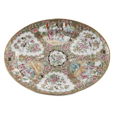 Lot 249 - Canton Rose Medallion Porcelain Platter 19th...