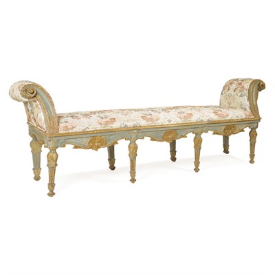 Lot 434 - Italian Neoclassical Painted and Parcel Gilt...