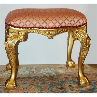 Lot 498 - Italian Rococo Style Gilt-Wood Bench Height 21...