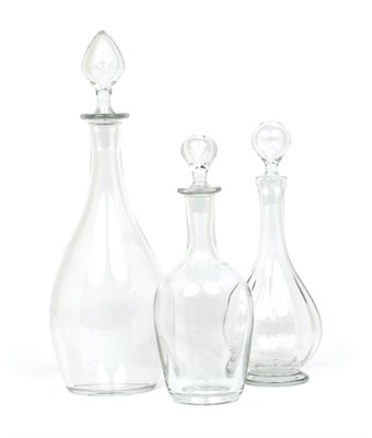 Lot 3590 - Three Baccarat Glass Decanters Height of...