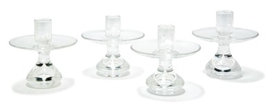 Lot 3657 - Set of Four Steuben Glass Flared Teardrop...