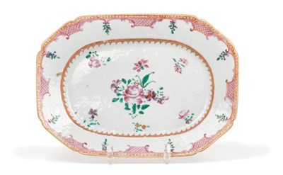 Lot 3576 - Chinese Export Porcelain Floral Decorated Tray...
