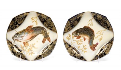 Lot 3557 - Pair of Limoges Porcelain Fish Plates Diameter...