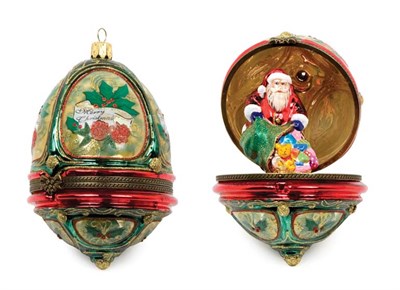 Lot 3638 - Glass Musical Christmas Ornament In original...