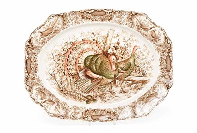 Lot 3614 - Johnson Bros. Pottery Turkey Platter Length 20...