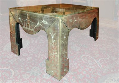 Lot 487 - Etched Mirror Clad Coffee Table Height, 20...