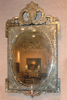 Lot 285 - Venetian Mirror Framed Mirror Height 43 inches,...