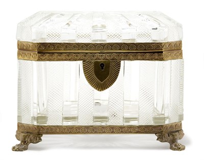 Lot 3626 - Baccarat Style Gilt-Metal Mounted Cut Glass...