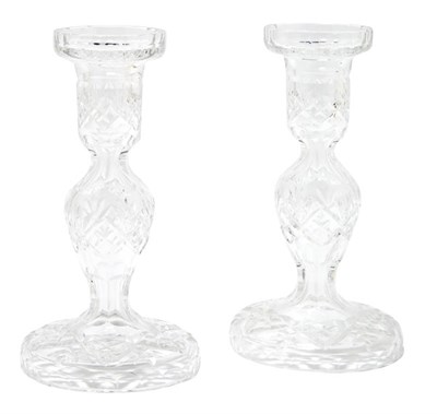 Lot 3646 - Pair of Waterford Crystal Candlesticks