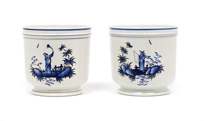 Lot 3609 - Pair of Luneville Pottery Chinoiserie...