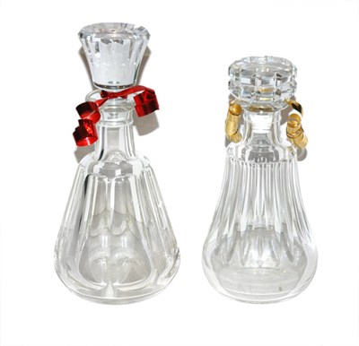 Lot 3651 - Two Similar Glass Decanters Height of taller...