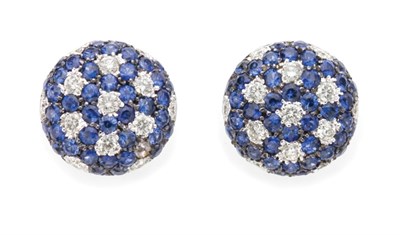 Lot 83 - Pair of Sapphire and Diamond Cufflinks