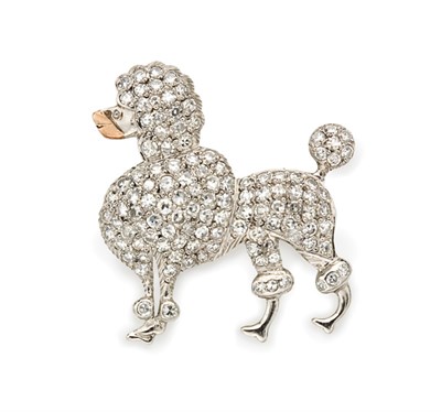 Lot 330 - Diamond Poodle Brooch