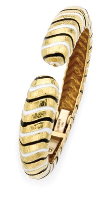 Lot 458 - Gold and Enamel Bangle, David Webb