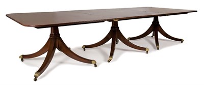 Lot 204 - George III Mahogany Triple Pedestal Dining...