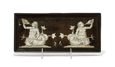 Lot 92 - Italian Part Ebonized Ivory Inlaid Rosewood...