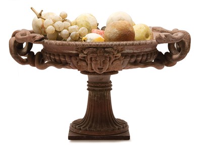 Lot 230 - Italian Neoclassical Style Rouge Marble Urn...