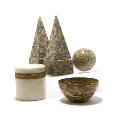 Lot 3335 - Miscellaneous Group of Marble Objects...