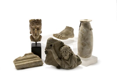 Lot 66 - Group of Five Stone Fragments After the...