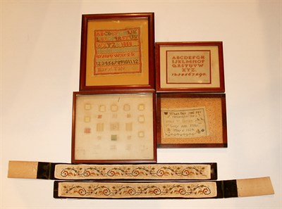 Lot 2333A - Group of Samplers Comprising an example worked...