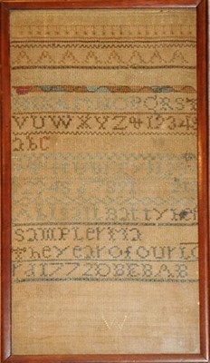 Lot 2183A - Needlework Sampler Worked by Abigail Batty,...