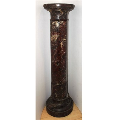 Lot 401 - Continental Rouge Levanto Marble Pedestal The...